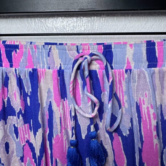 Lilly Pulitzer Womens Medium Palma Tube Top Tassel Drawstring Fringe Hem Beach - Picture 10 of 11